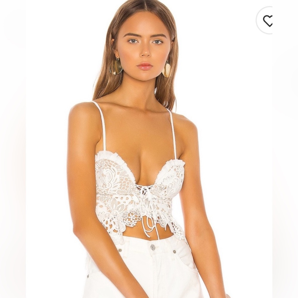 Revolve NBD Minxi Top in ivory - size medium (runs large)